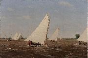 Sailboats Racing on the Delaware Thomas